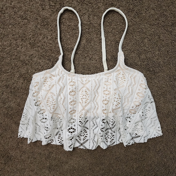 Ivory Crochet Bikini Top, Women's XS - Picture 2 of 7